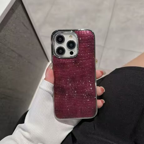 S74391 クロコ調エレガント iPhoneケース
