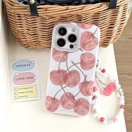 S74809 チェリースパークルiPhoneケース