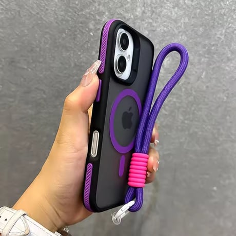 K22937 MagSafe対応 ストラップ付きクリアケース