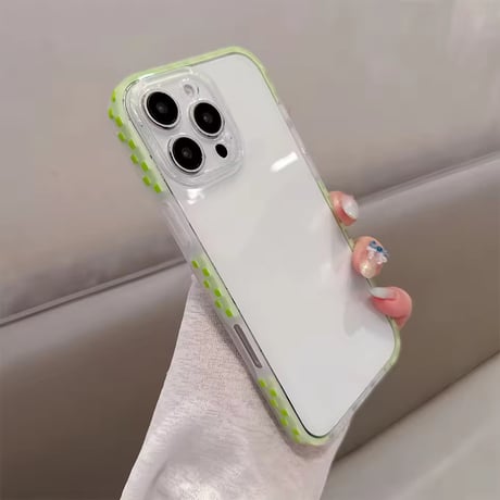 L62369 チェッカーボーダー クリアカラー iPhoneケース