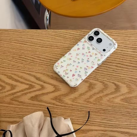 S75558 カラフルハートドロップ iPhoneケース