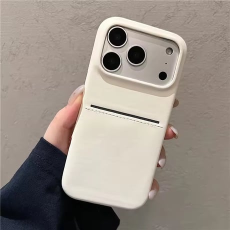 K23001 スリムカードポケット レザー調iPhoneケース