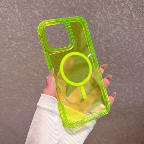【即納商品】L62252 カラフルクリア MagSafe対応ケース