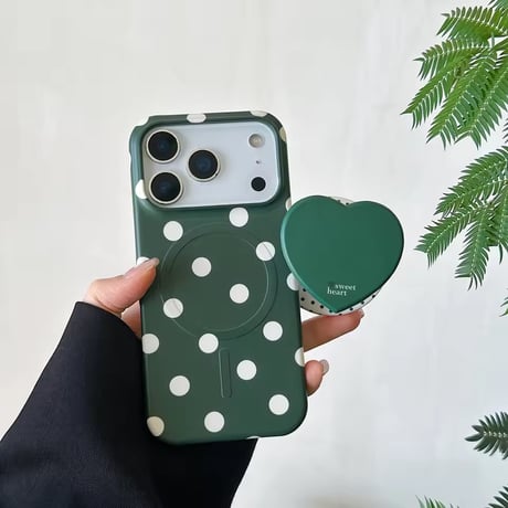 K23105 ハートグリップ MagSafe対応ドットiPhoneケース