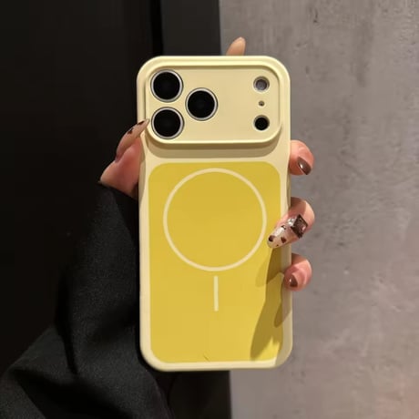 S75190 MagSafe対応シンプルサークルカラーiPhoneケース
