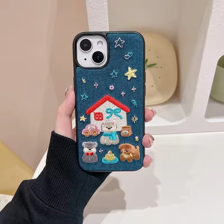 S74564 お星さまと動物たちのiPhoneケース