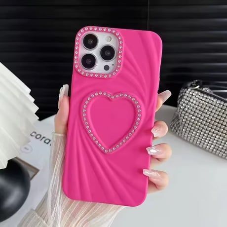 S74696 ビジューラブハート iPhoneケース