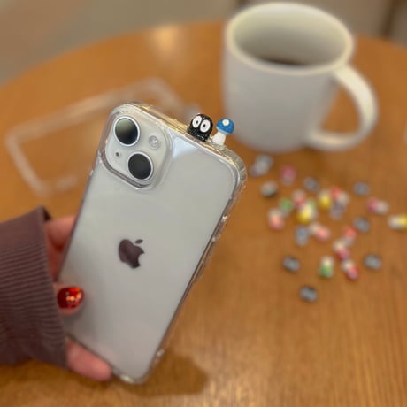 iPhone&Android 全機種対応´-  ちいさいあの子ときのこのクリアiphoneケース L62149