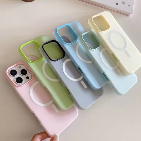 S74367 パステルカラフル MagSafe対応iPhoneケース