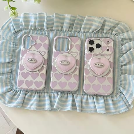 K23090 ハートパターンMagSafeグリップiPhoneケース