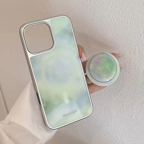 【即納商品】K22745 MagSafe対応グリーンオーロラスタンドiPhoneケース