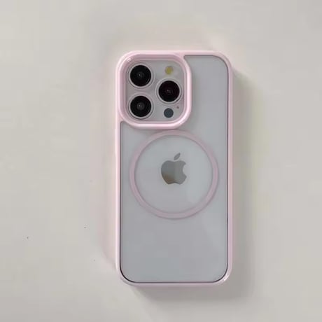 L62234 MagSafe対応フチカラークリアiPhoneケース