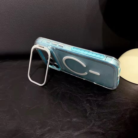 K23039 ラメ入りクリアスタンドiPhoneケース