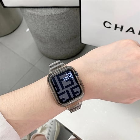 N00115 キラキラ透明バンド Apple Watchベルト
