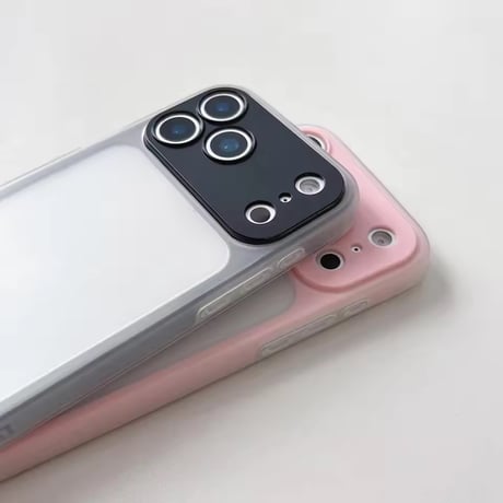 L62426 カラーフレームマットクリアiPhoneケース