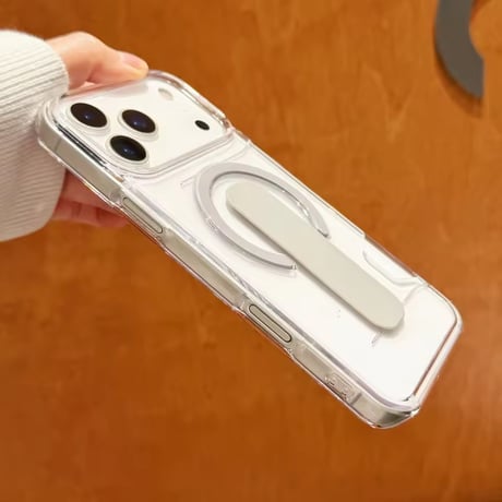 K23056 カラーポップMagSafeスタンドグリップ付きクリアケース