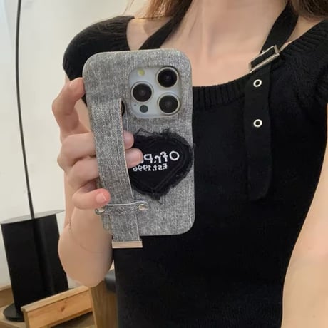 K22610 パリラベルハンドストラップ iPhoneケース