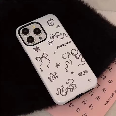S75582 ゆるリボンドローイングiPhoneケース