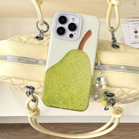 S74882 ラメきらペアチャーム iPhoneケース
