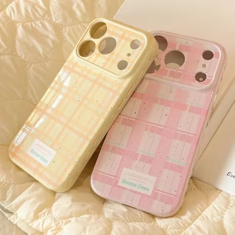 S75199 パステルチェック iPhoneケース