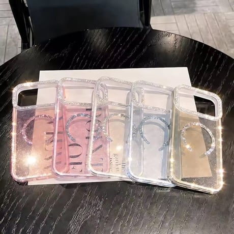 【即納商品】S75276 キラキラカメラフレームMagSafe対応 iPhoneケース