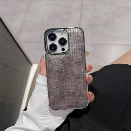 S74391 クロコ調エレガント iPhoneケース