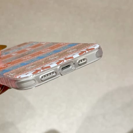 K22649 クリスマスニット柄 iPhoneケース