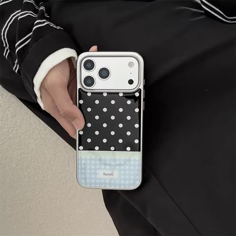 S75214 モノトーンドット レイヤードiPhoneケース