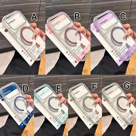 L62332 Glitter Ring MagSafe iPhoneケース