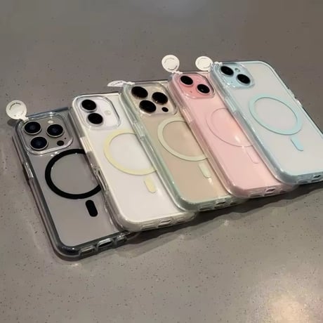 【即納商品】L62386 カラーフレームクリア MagSafe対応 iPhoneケース