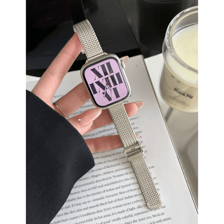 N00066 メタルチェーン＆メッシュの上品Applewatchベルト