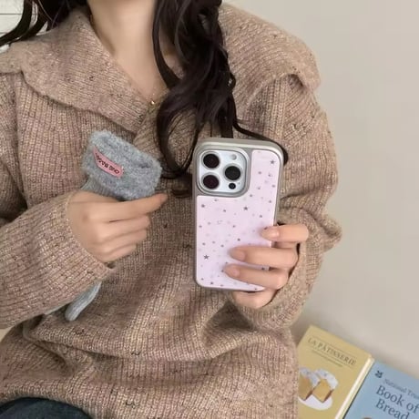 S74520 ほしぞらピンクのiPhoneケース