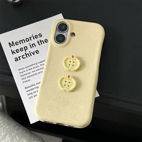S74655 ちょこんとチェックりんごのiPhoneケース