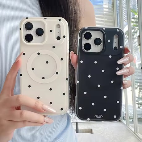 S75114 Dot cute MagSafe iPhoneケース