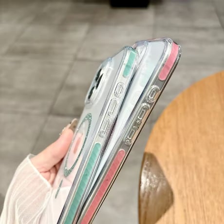 L62219 きらきらサークルMagSafe対応iPhoneケース