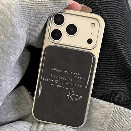 S75297 手書き風英字アートiPhoneケース