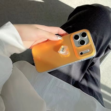 S75465 ジュエルハートワンポイントiPhoneケース