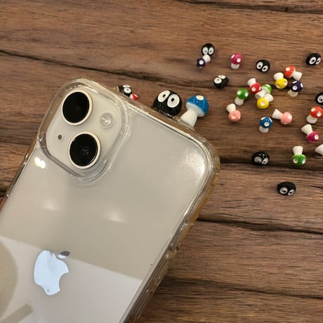 iPhone&Android 全機種対応´-  ちいさいあの子ときのこのクリアiphoneケース L62149