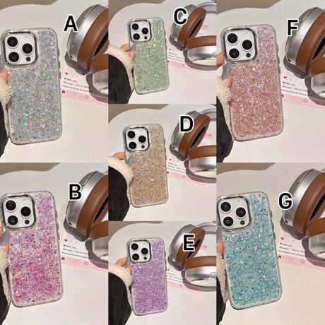 S74623 きらめきグリッターのiPhoneケース