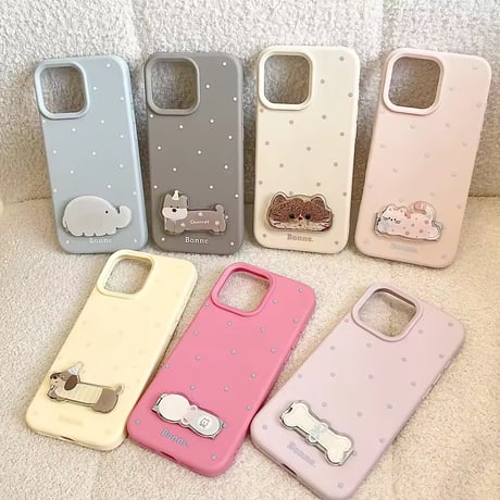 K22883 ぽてっとアニマルポルカ iPhoneケース