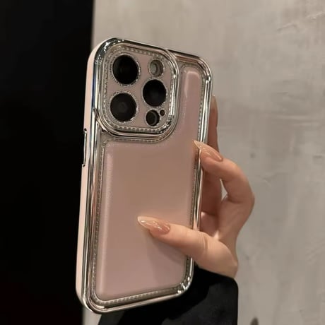 S74153 レザールック メタルフレーム iPhoneケース