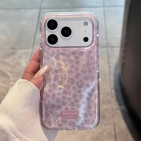 S75226  ピンクレオパード柄iPhoneケース