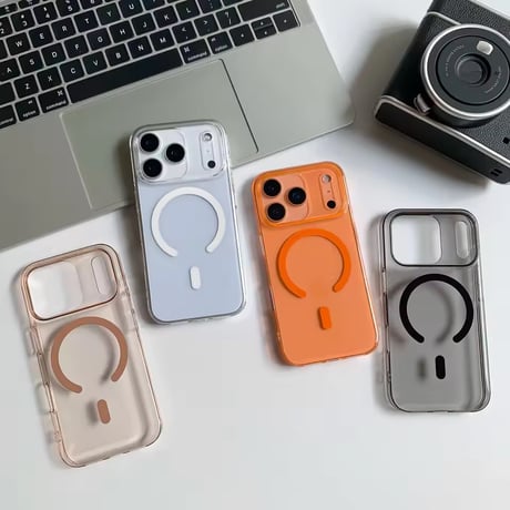 L62320 MagSafe対応カラーフレーム クリア iPhoneケース
