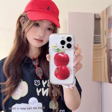 L62297 フルーツアート クリアiPhoneケース