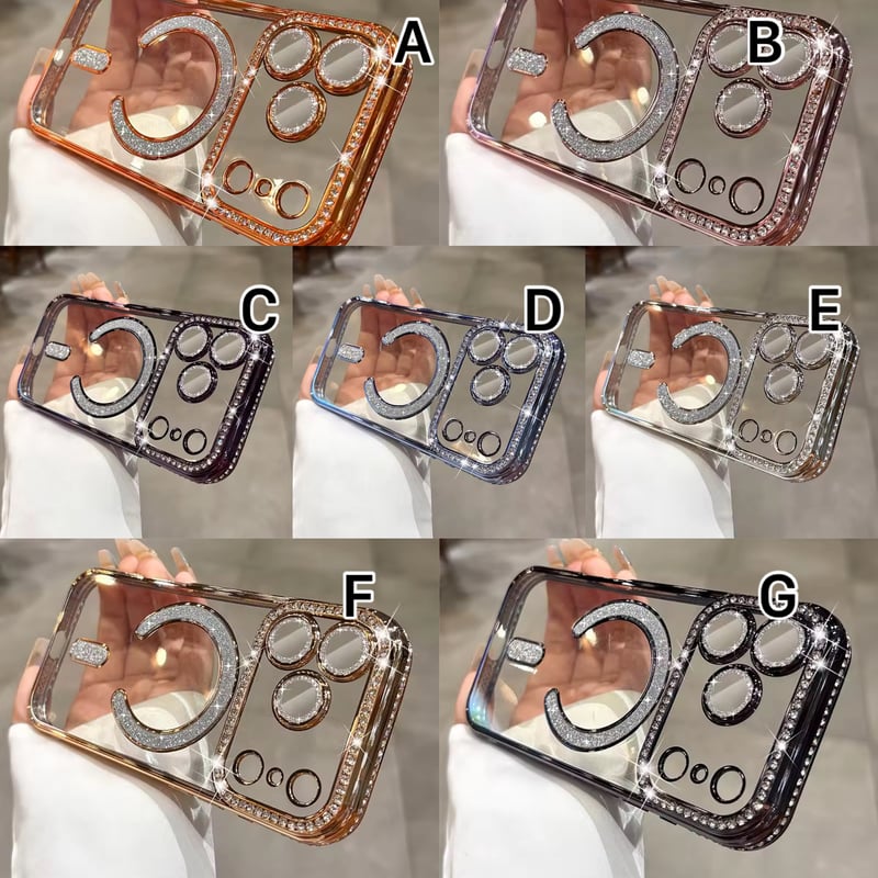 L62326 MagSafe対応 ジュエルラインストーン iPhoneケース | nanomita
