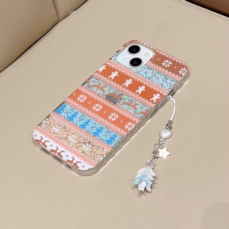 K22649 クリスマスニット柄 iPhoneケース