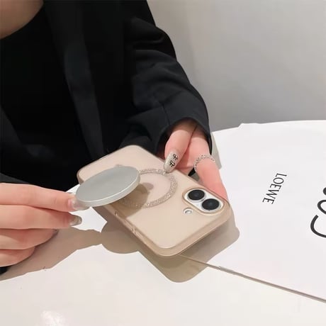 S74444 グリッターリング MagSafe対応 iPhoneケース