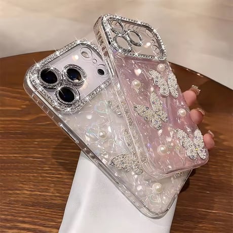 S75080 クリスタルバタフライ iPhoneケース