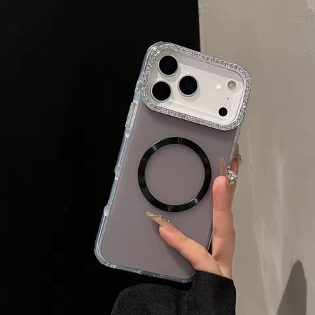 【即納商品】S75096 キラリングMagSafeクリア iPhoneケース