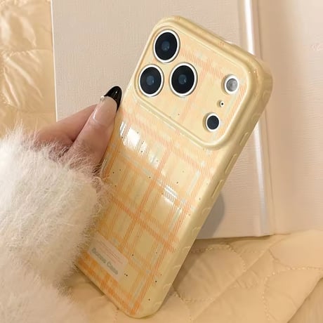 S75199 パステルチェック iPhoneケース